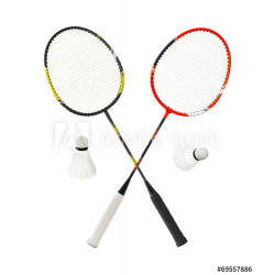 Raquette de badminton et volant