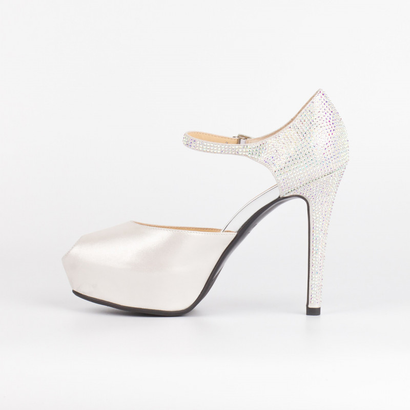 Glitter Bianco tallone delle donne