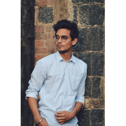 Blue Button-up Dress Shirt