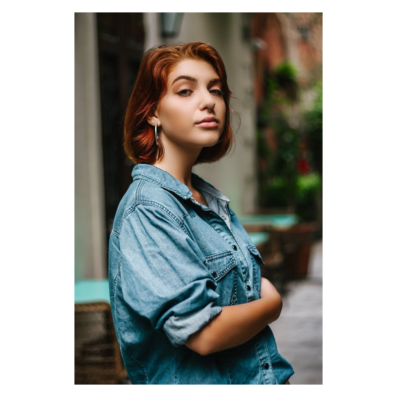 Denim maglia manica lunga