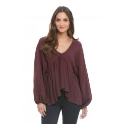Long Sleeves purple blouse