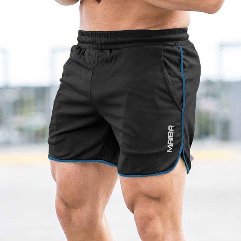 Shorts  New Fitness Breathable Sports Shorts Running Quick Dry Pants Summer Slim Training Quarter Pants 2023