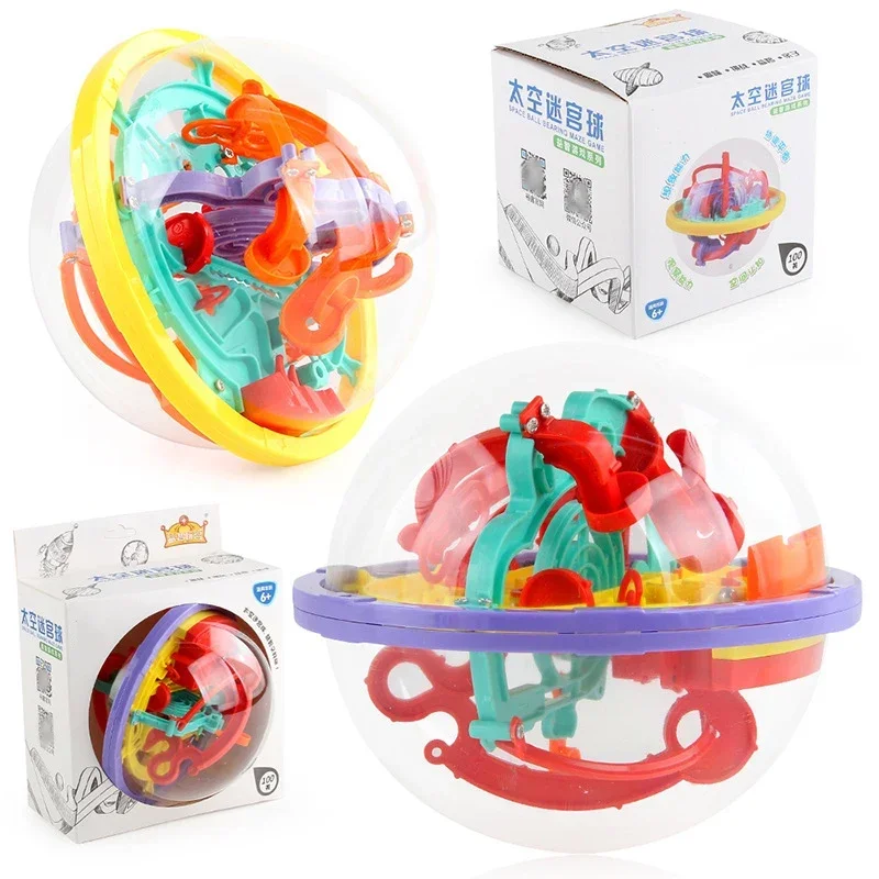 Maze Ball Mini 3D Magic Puzzle Intelligence & Idea Perplexus Maze Game Labyrinth Gifts Display Stand for Kids and Adults