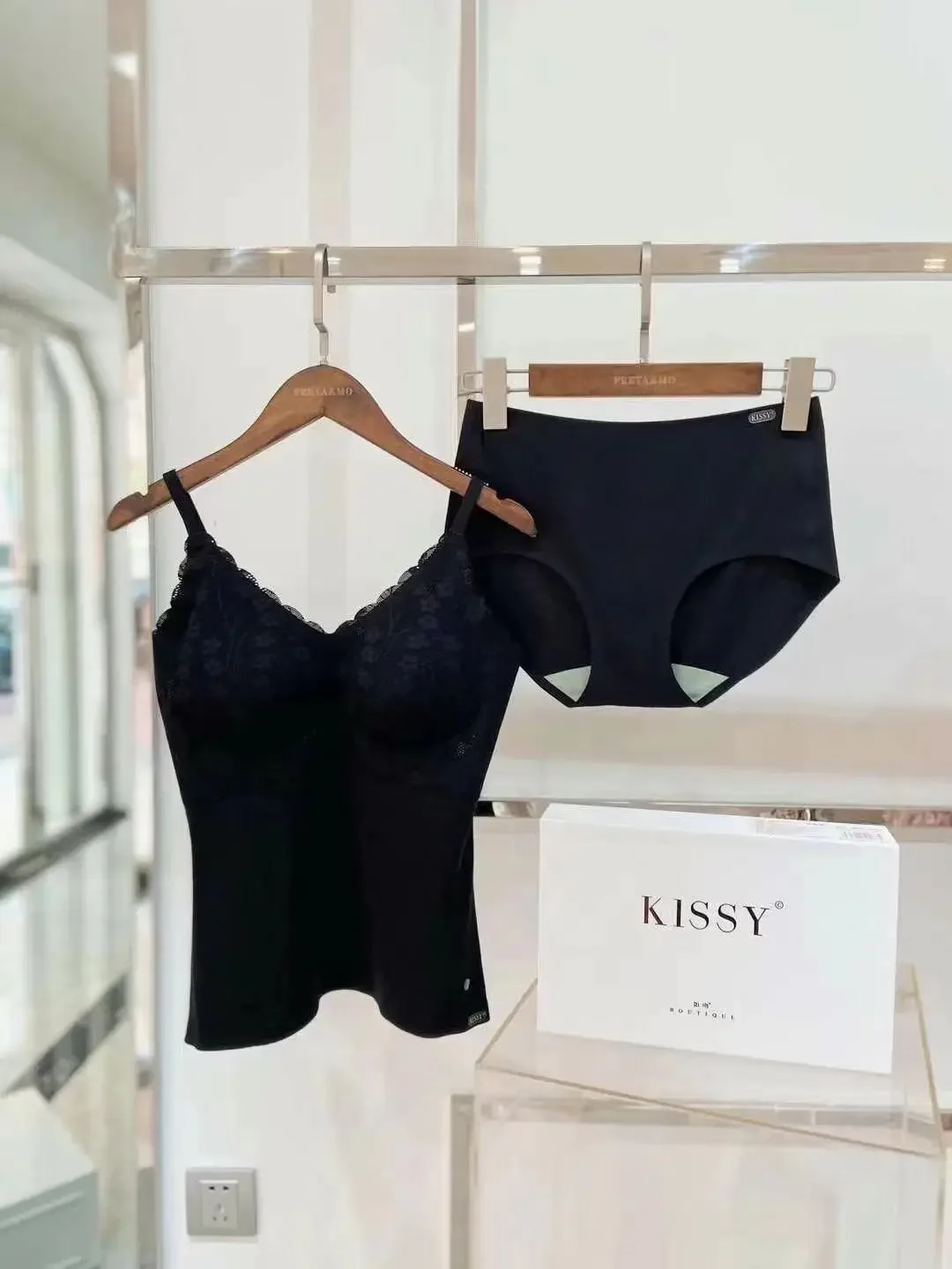 Kissy series underwear seamless vest sports sling lace platinum rimless bra