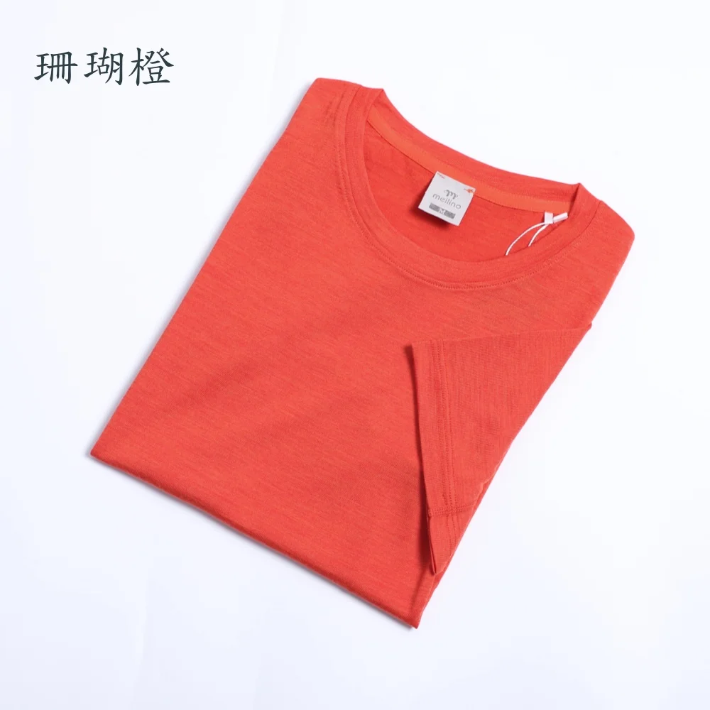 Women's 100% Merino Wool T Shirt Merino Short Sleeve Slim Fit Base Layer Tee Hiking Yoga Running Breathable Wicking Quick Drying