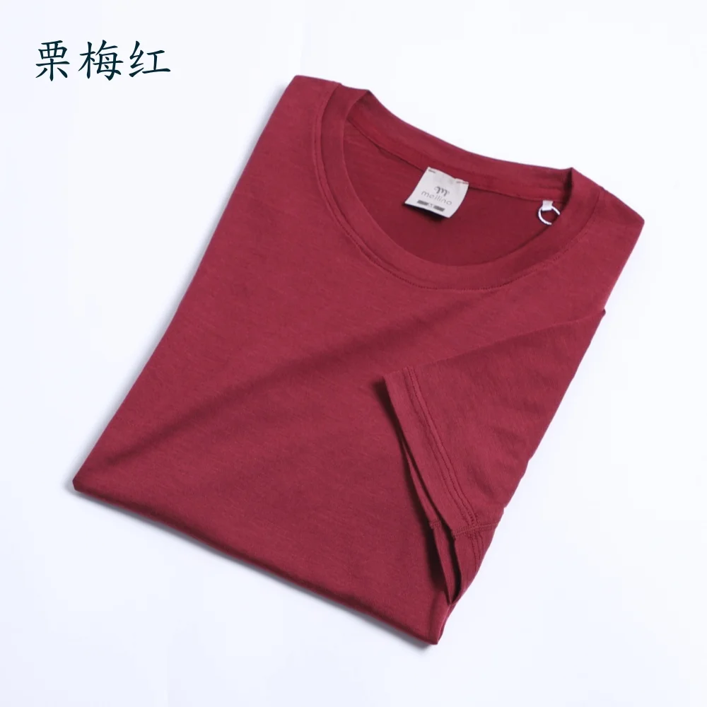 Women's 100% Merino Wool T Shirt Merino Short Sleeve Slim Fit Base Layer Tee Hiking Yoga Running Breathable Wicking Quick Drying