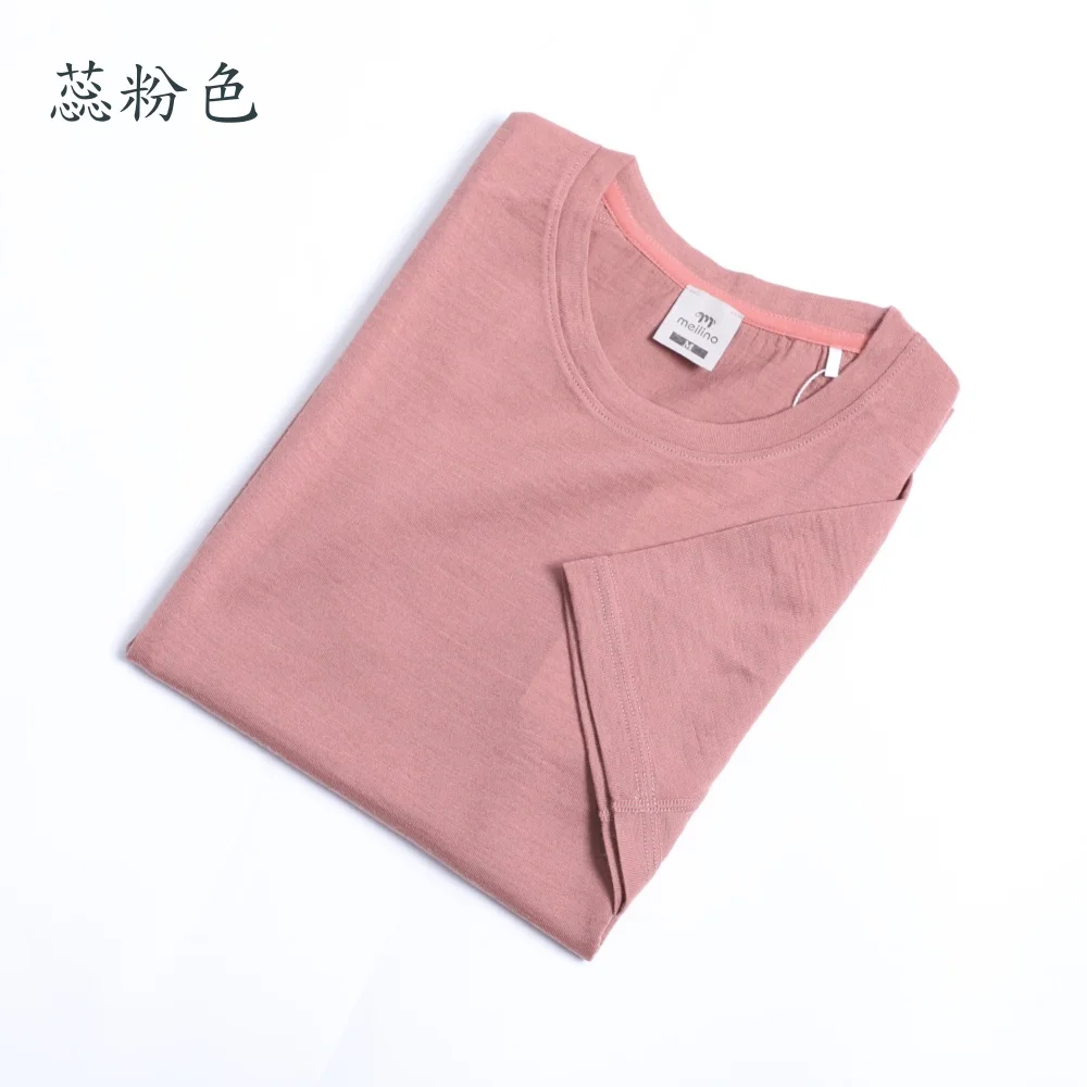 Women's 100% Merino Wool T Shirt Merino Short Sleeve Slim Fit Base Layer Tee Hiking Yoga Running Breathable Wicking Quick Drying