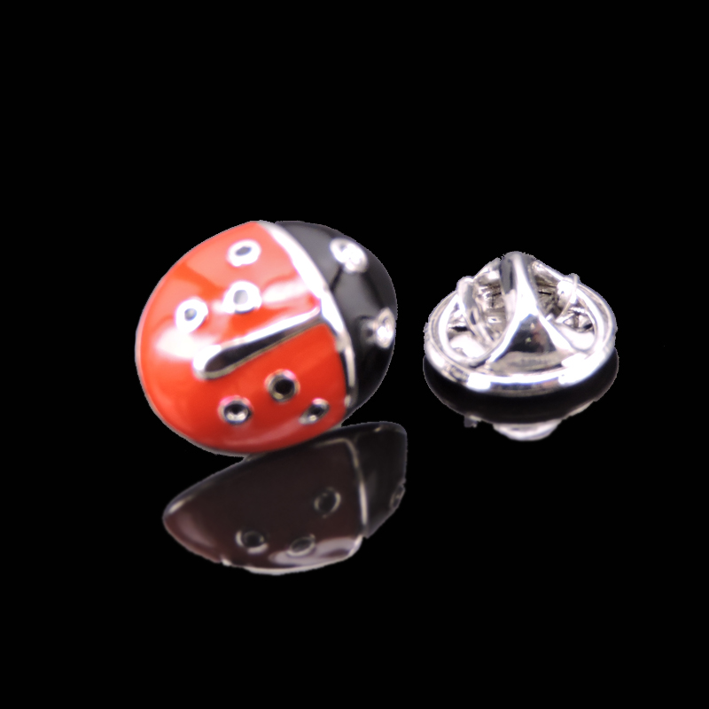 High-quality Brooch Lapel Pin For Successfu Men Pins Red Ladybug Neckpin Collar Badge Jewelry Broche Clothing accessories