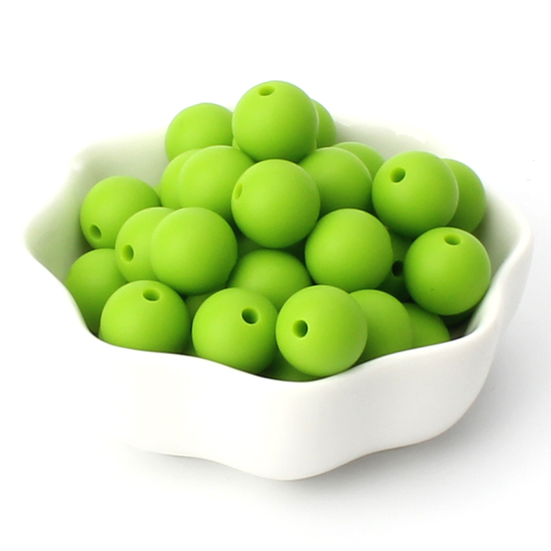 40pcs 9/12/15mm Silicone Round Beads for Pen Decor Jewelry Making DIY Pendant Bracelet Chain Keychain Bulk Handmade ﻿Wholesale