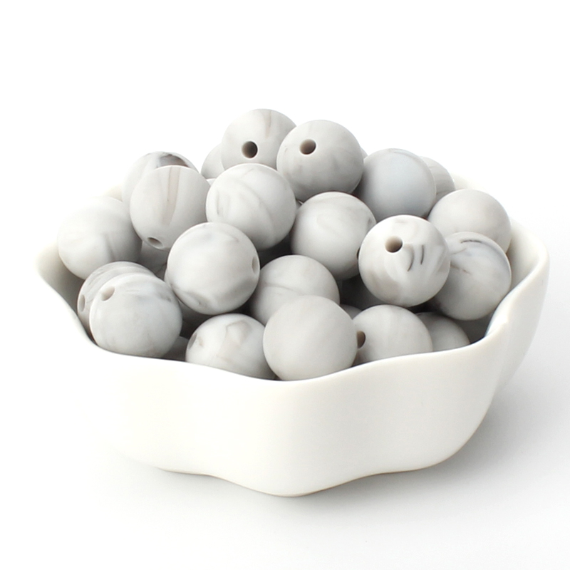 40pcs 9/12/15mm Silicone Round Beads for Pen Decor Jewelry Making DIY Pendant Bracelet Chain Keychain Bulk Handmade ﻿Wholesale