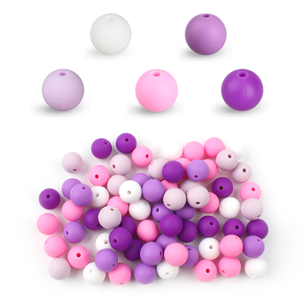 40pcs 9/12/15mm Silicone Round Beads for Pen Decor Jewelry Making DIY Pendant Bracelet Chain Keychain Bulk Handmade ﻿Wholesale