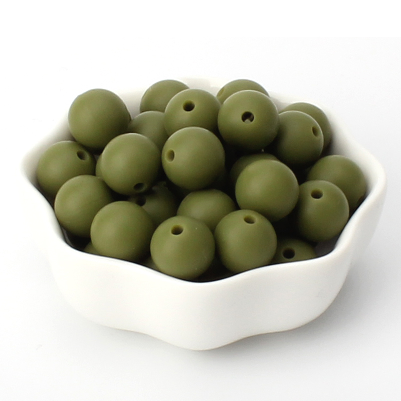 40pcs 9/12/15mm Silicone Round Beads for Pen Decor Jewelry Making DIY Pendant Bracelet Chain Keychain Bulk Handmade ﻿Wholesale