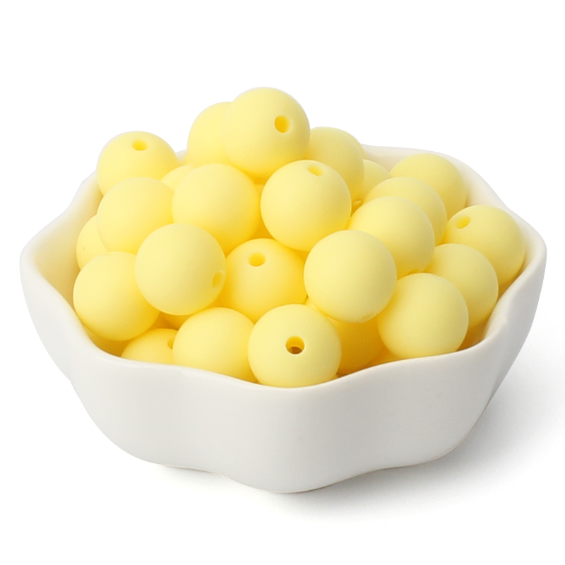 40pcs 9/12/15mm Silicone Round Beads for Pen Decor Jewelry Making DIY Pendant Bracelet Chain Keychain Bulk Handmade ﻿Wholesale