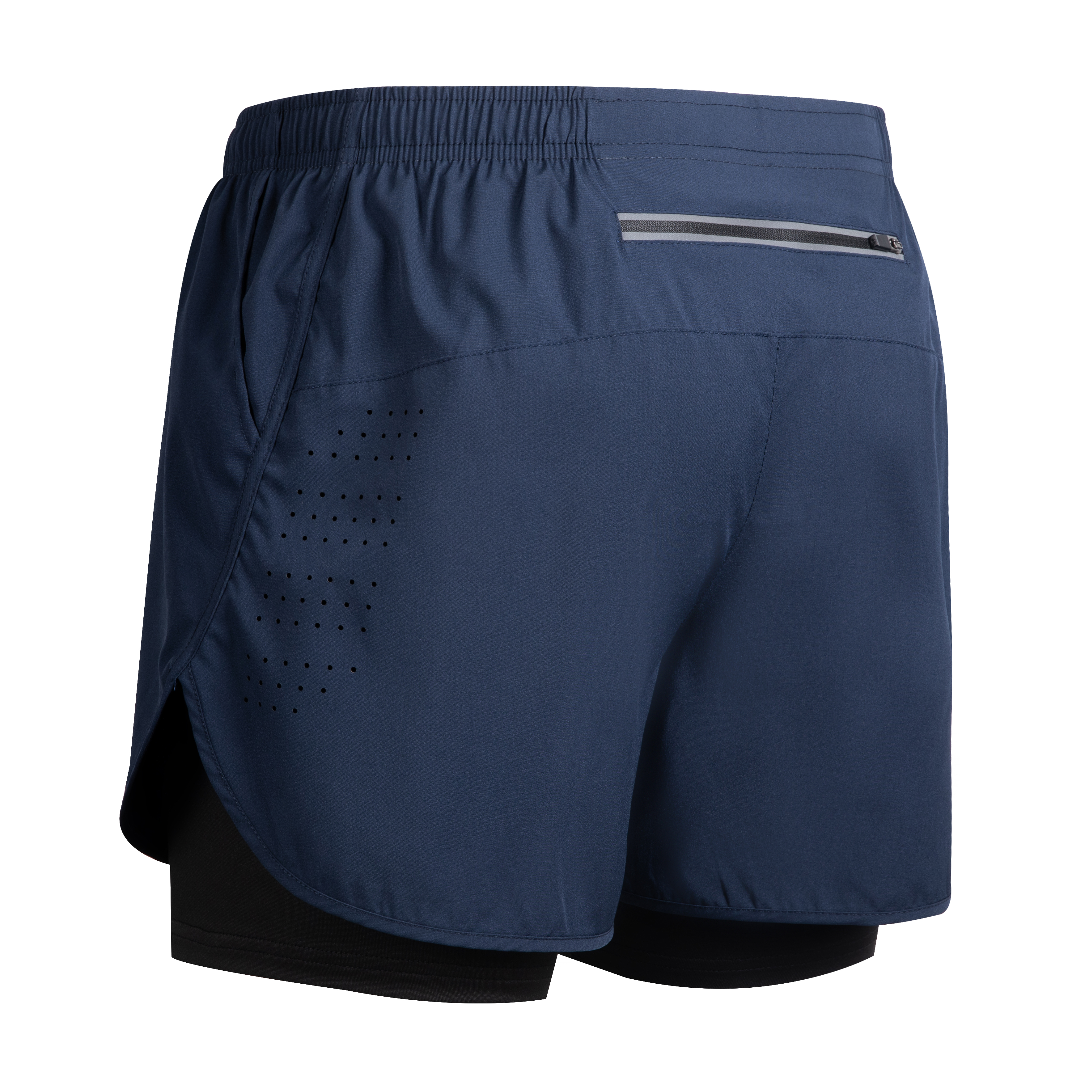 Men's Running Shorts Quick-drying Fitness Black Double Layer Shorts Men New Sport Workout Training Bodybuilding Short Pants