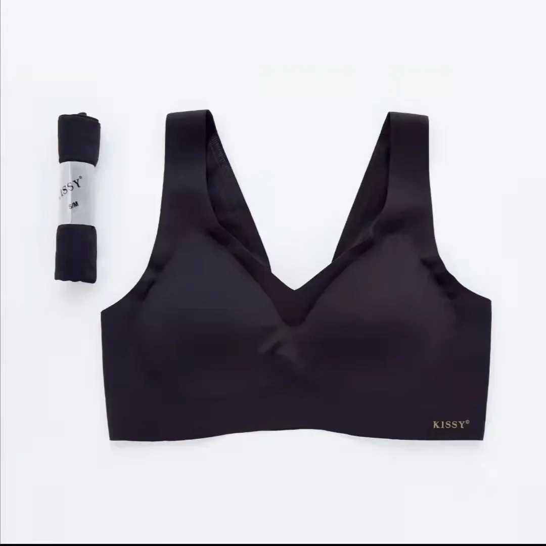 Kissy series underwear seamless vest sports sling lace platinum rimless bra
