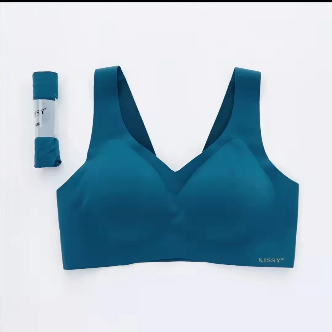 Kissy series underwear seamless vest sports sling lace platinum rimless bra