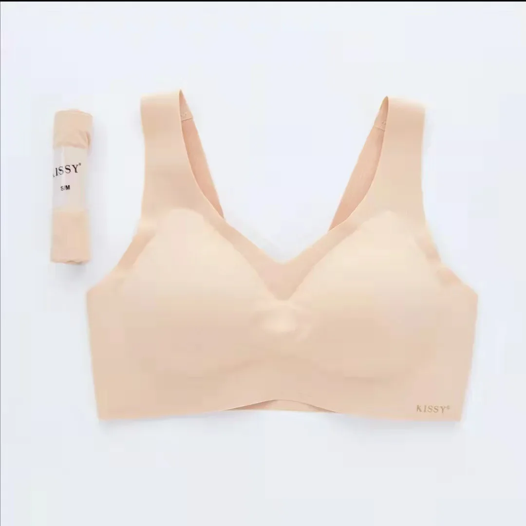Kissy series underwear seamless vest sports sling lace platinum rimless bra