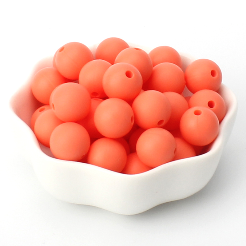 40pcs 9/12/15mm Silicone Round Beads for Pen Decor Jewelry Making DIY Pendant Bracelet Chain Keychain Bulk Handmade ﻿Wholesale