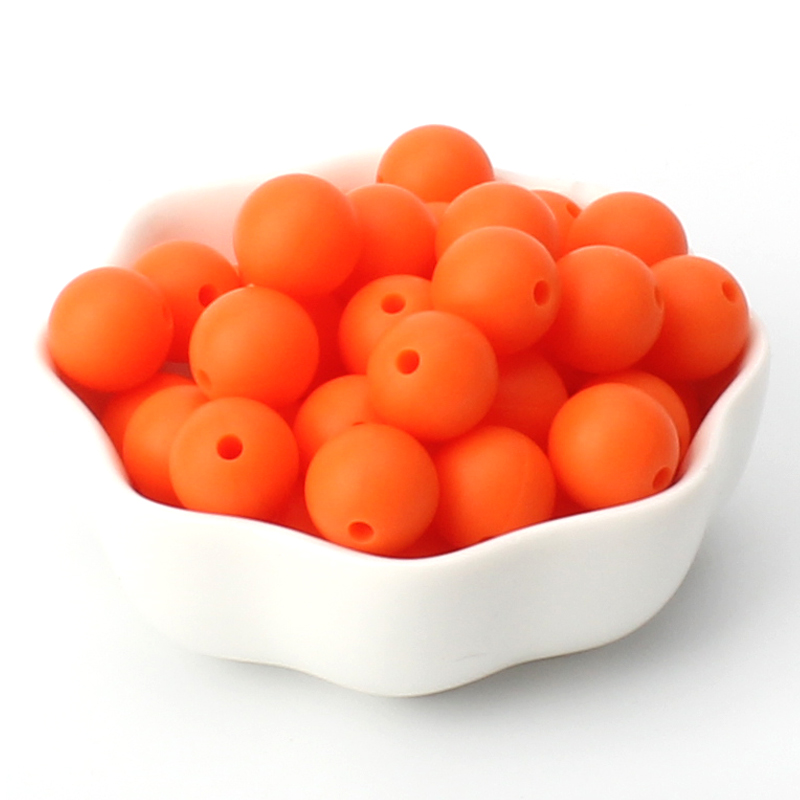 40pcs 9/12/15mm Silicone Round Beads for Pen Decor Jewelry Making DIY Pendant Bracelet Chain Keychain Bulk Handmade ﻿Wholesale