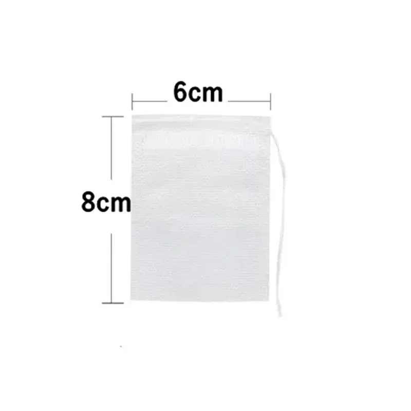 100/200PCS Disposable Tea Filter Bags Non-woven Fabric Tea Bag with Drawstring Kitchen Filter Paper for Coffee Herb Loose Tea