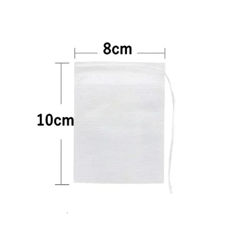 100/200PCS Disposable Tea Filter Bags Non-woven Fabric Tea Bag with Drawstring Kitchen Filter Paper for Coffee Herb Loose Tea