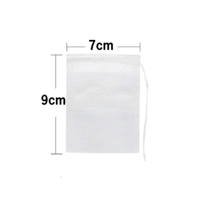 100/200PCS Disposable Tea Filter Bags Non-woven Fabric Tea Bag with Drawstring Kitchen Filter Paper for Coffee Herb Loose Tea