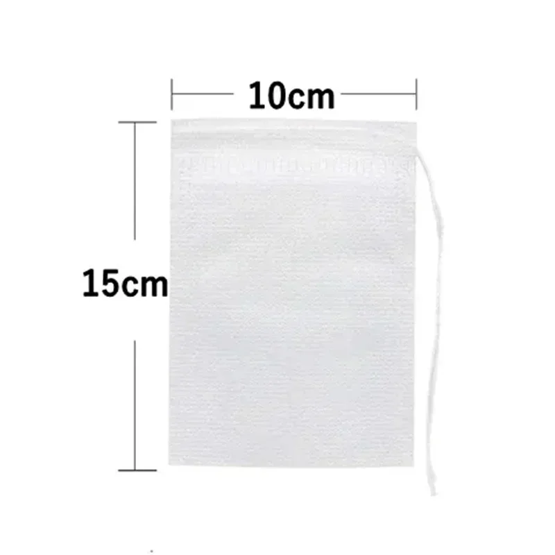 100/200PCS Disposable Tea Filter Bags Non-woven Fabric Tea Bag with Drawstring Kitchen Filter Paper for Coffee Herb Loose Tea