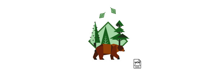 Brown bear - Vector graphics