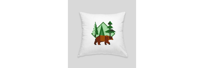Brown bear cushion